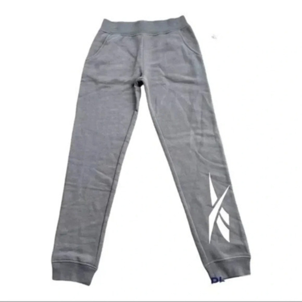 Reebok girls  jogger pants gray elastic waist pilled look Size 10 NWT